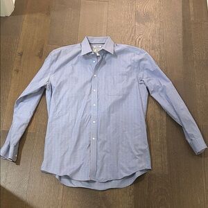 Jos. A. Bank Blue and Red Micro-Check Dress Shirt
